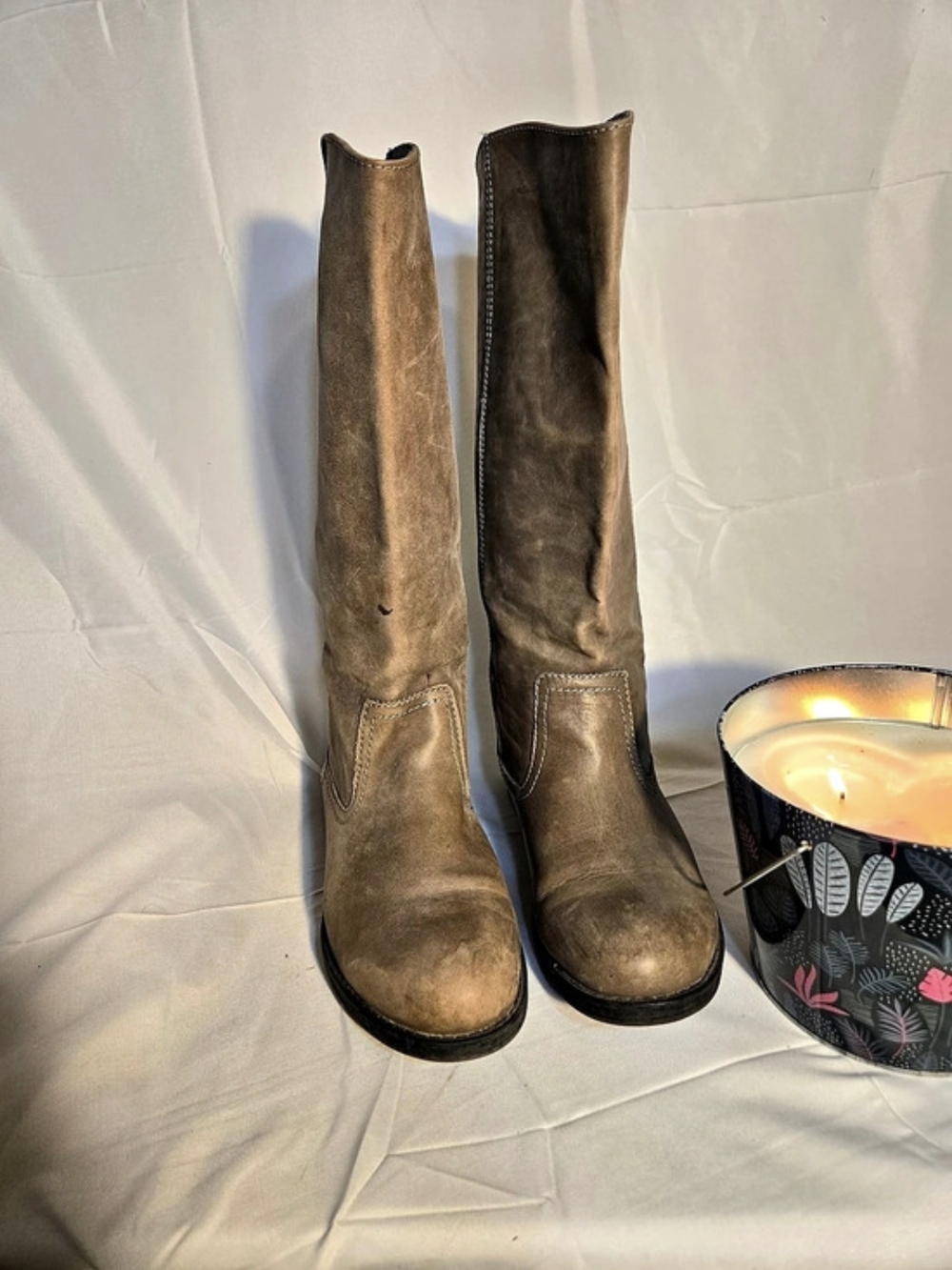 Tried And Tide Women's Brown Leather Over the Knee Boots Size 8